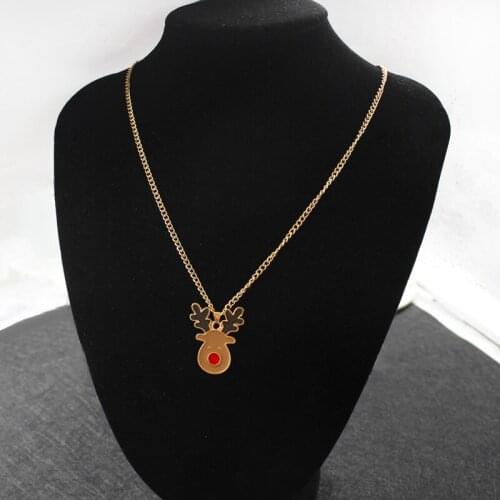 Christmas Elk Necklace Earrings Rings Bracelets Set Lovely Christmas Deer Head Festival Women Jewelry Xmas Gift For Girls