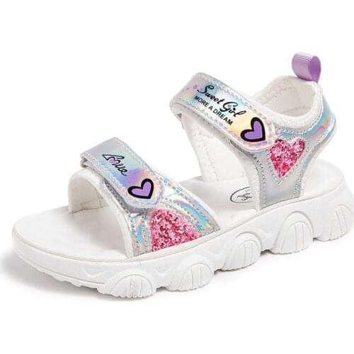 Girls' Sandals Sports Childrens Shoes Beach Sandalias New Summer Soft-soled Comfortable Lightweight And Breathable For Student