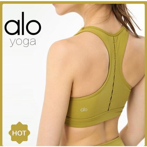 Discount Season Alo Yoga New European American Sports Underwear Womens Shockproof RUNNING VEST Shaping Gathering Fitness Sports