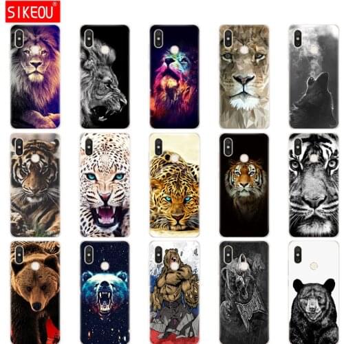 Silicone case For Xiaomi mi 8 6.21'' Case For Xiaomi mi 8 SE 5.88" For Xiaomi mi8 Explorer Edition wolf tiger lion Leopard bear