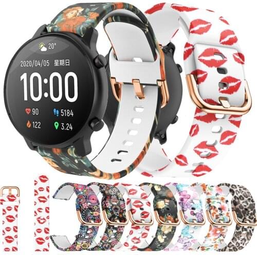 Printing Silicone Strap Watchband for Xiaomi Haylou Solar LS05 Bracelet Band Sport Replacement Wristband for Haylou Solar Correa