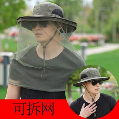 Outdoor Hat Men Summer Shade Detachable Net Gauze Fisherman Fishing Ladies Anti-Mosquito fishing cap sun mosquito net hat