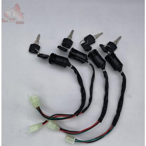 Universal Motorcycle Motorbike Ignition Switch Key With Wire For Honda For Yamaha For Suzuki Scooter ATV Moto Accessories