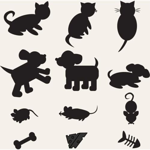 Cute Cartoon dog Animal Metal steel Die Cuts Cutting Dies stencils For DIY Scrapbooking Photo Album Embossing paper Cards Crafts