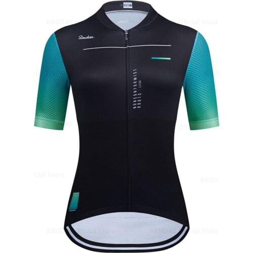 Raudax Womens Cycling Clothing 2021 Short Sleeve Ropa Ciclismo Summer Cycling Jersey Triathlon Bike Jersey Uniform Cycling Kit
