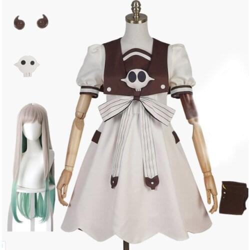 Anime Toilet Bound Jibaku Shounen Hanako kun Nene Yashiro Cosplay Costume Wig Women Dress for Halloween Party