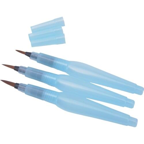 3pcs 3sizes Large water brush paint brush lms Waterbrush Water Tank Calligraphy Brush Pen Watercolor