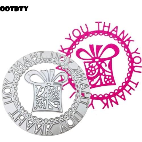 Thank You Gift Box Metal Cutting Dies Stencil Scrapbooking DIY Album Stamp Paper Cards Embossing Decor Craft Arts New for 2020