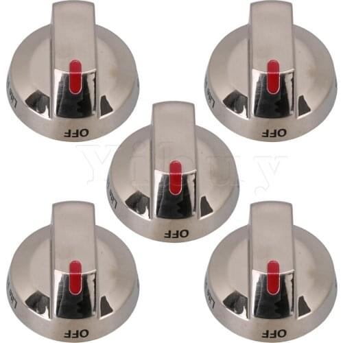 5 Pieces DG64-00473A Metal Cooktop Control Knob Replacement for Samsung