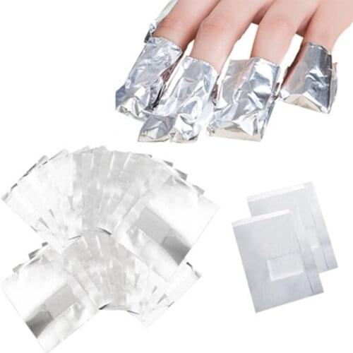 50/100Pcs Disposable UV Gel Polish Remover Aluminium Foil Remover Wraps Paper Soak Off Acrylic Gel Nail Polish Removal