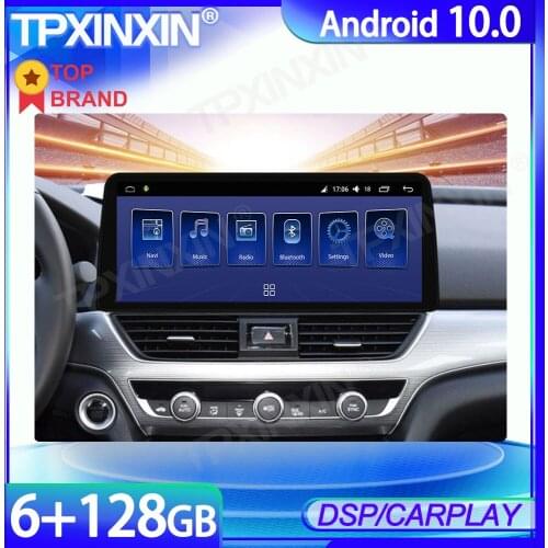 6+128GB 12.3inch Android 10 Radio For Honda Accord 10 2018+ Car Multimedia Player GPS Navigation Stereo Tape Recorder DSP