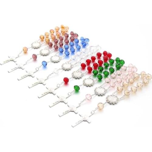 Baptism Favors More Colors Christening FavorsCrystal Beaded Baptism Favor Communion Favor Catholic Rosary Bracelet