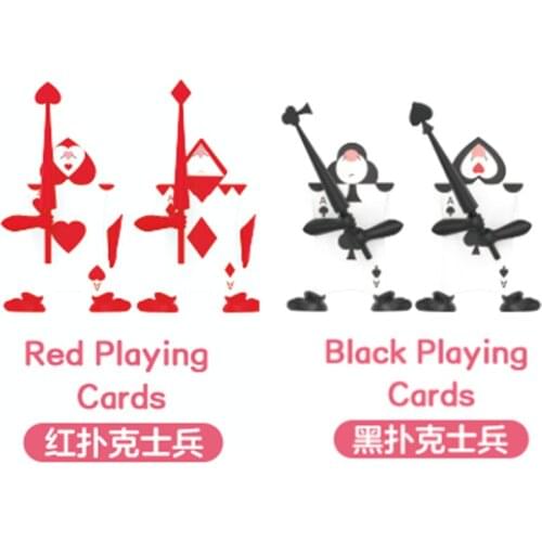 Disney Alice in Wonderland Black Playing Cards Red Playing Cards Action Figure Dolls Toys Cute Anime Figures Gifts for Kids