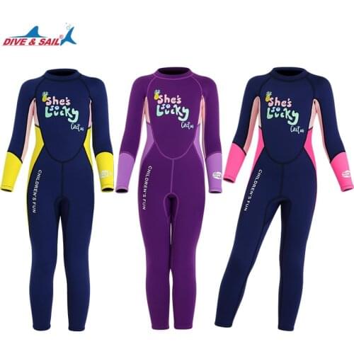 Kids Full Wetsuits 2.5MM Premium Neoprene for Boys Girls Warmth Long Sleeve UV Protection Back Zip Youth Diving Suit Swimsuit