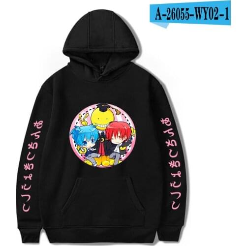 Hot Sale Anime Assassination Classroom Korosensei Hoodies Men Women Kids Hip Hop Sweatshirts Cute Cartoon Hoodies For Teen Boys
