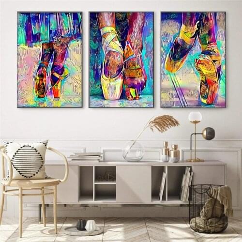 Street Graffiti Ballet Dancers Feet Canvas Painting Abstract Poster and Print Dance Wall Art Picture for Living Room Decoration
