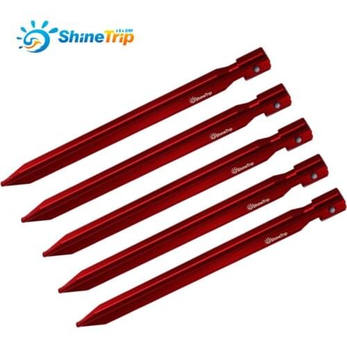 5pcs Outdoor Camping Aluminu alloy tent pegs tent accessories camping tent pegs 25cm triangular Enhanced Sandy beach pegs