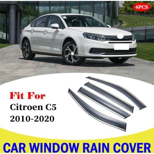 For Citroen C5 2010-2020 Window Visor Car Rain Shield Awning Trim Cover Side Window Deflector Door Rain Sun Shield Accessories