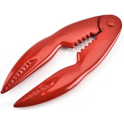 Red Seafood Crab Cracker Seafood Tool Lobster Cracker Seafood Pliers Lobster Clips Kitchen Gadgets LX8061