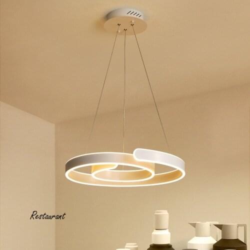 Creative pendant lights Led modern Kitchen Acrylic+Metal suspension hanging ceiling lamp for dinning room