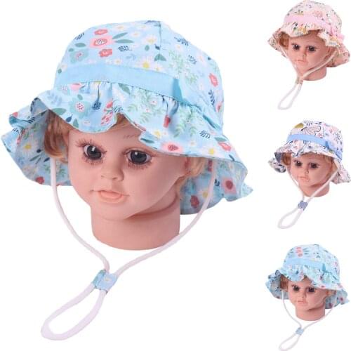 Summer Girl Hat Hot Sale High Quality Children Sun Hat Anti-UV Floral Pattern Summer Boys Girls Kids For Dropshipping