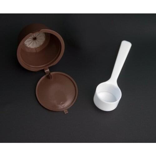 Spoon Brush Black Refillable Coffee Capsule Refilling Filter Coffeeware Gift