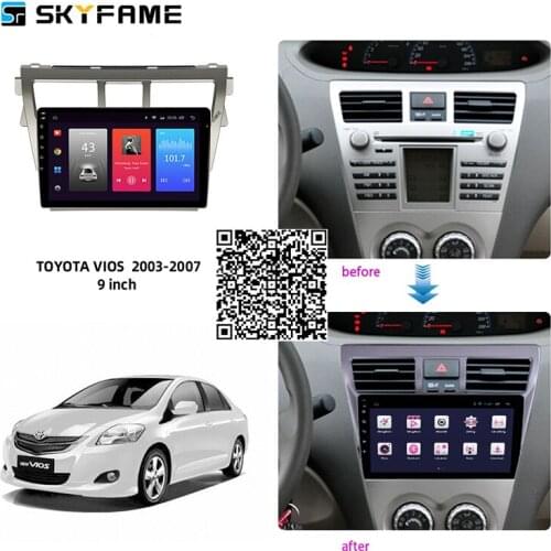 SKYFAME Car Radio Stereo For Toyota Vios 2008-2013 Android Multimedia System GPS Navigation DVD Player