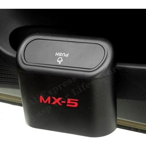 Car Trash Garbage Can For Mazda MX-5 MX5 Stowing Tidying Flip Lid Dustbin Supplies Car Parts Decoration Accessories
