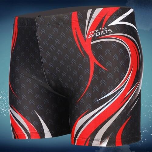 Mens Swimming Trunks Flat Feet Hot Spring Trunks Mens Swimming Suits Plus Size Boxer Beach Shorts Wear Waterproof Quick Dry