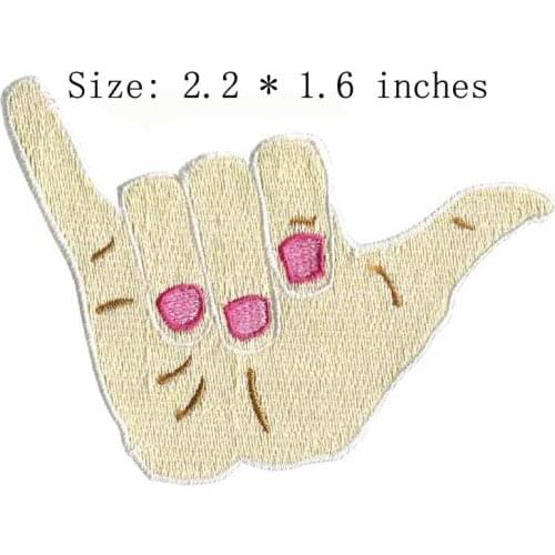 We are the best 2.2"wide embroidery patch for fingers/cute/hope