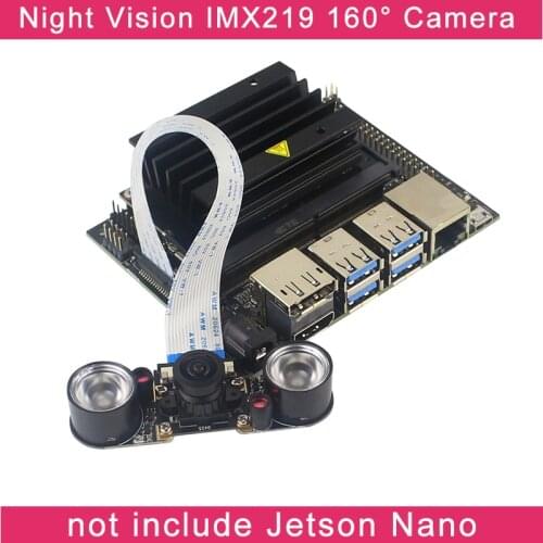 8MP Nvidia Jetson Nano Camera Night Vision IMX 219 160 Degree Camera IP Webcam for Jetson Nano + 2 Infrared Lights + 15cm FFC