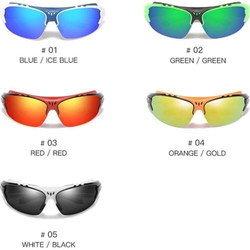 Polarized Sunglasses Unisex Colorful Frame Lenses Outdoor Sports Cycling Mirror Polarized Sports Sunglasses