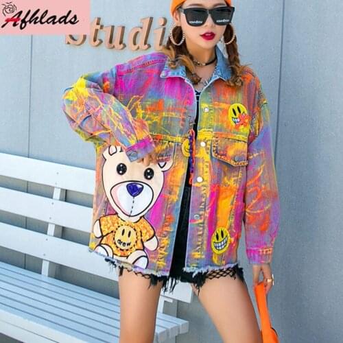 Casual Denim Jacket Outerwear Womens Clothing 2021 New Spring And Autumn Streetwear Loose Korean Fashion High Quality Coats