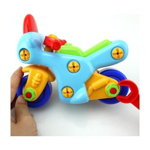 Disassembling toy Cartoon Motorcycle Disassembling Combination Nut Assembled Puzzle Toys Baby Gift 2020