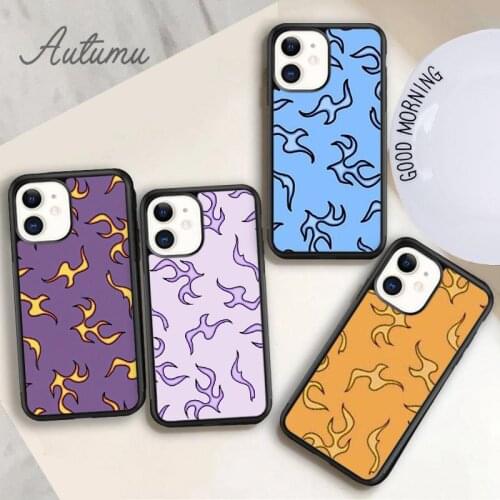 Fire multiple colors Phone Case for iPhone 11 12 Pro Max mini X XR XS SE 2020 5 6S 7 8 Plus Samsung Galaxy S8 S9 S10 Cover shell