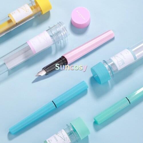 Platinum PQ-200 Fountain Pen Small Meteor Macaron Color Anti-Rolling Pen Student Supplies Office Accessories For Kids