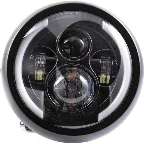 7.5 Inch Motorcycle LED High low Beam Headlight Lamp Projector for BMW Suzuki Victory Honda Kawasaki Street Tracker Cafer Racer