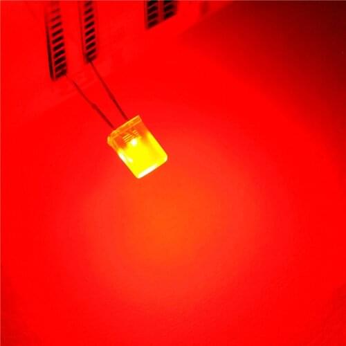 LED light-emitting diode square 2 * 5 * 7 red red light (50pcs)