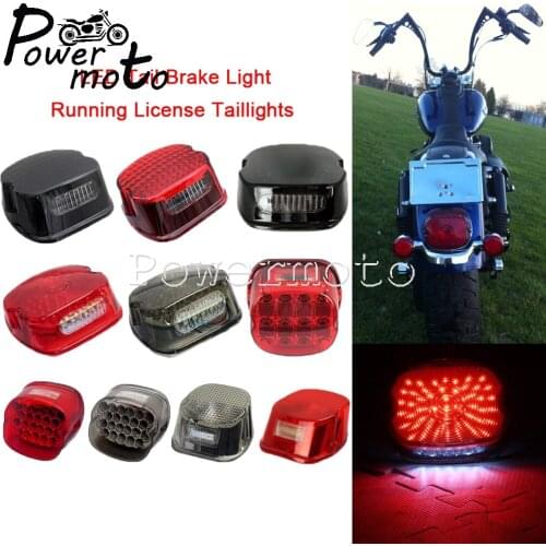 LED Integrated Lay Down Tail Light Tail Brake Stop License Plate Light for Harley Sportster Softail Electra Glide Dyna Low Rider