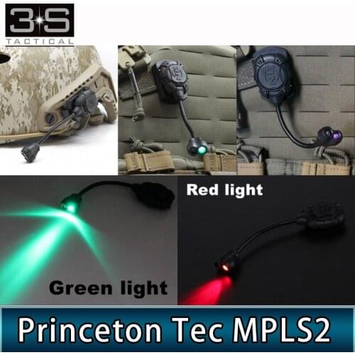 Tactical Helmet Flashlight IR Laser Light Princeton Tec MPLS2 Airsoft Accessory Mich FAST Helmet Light
