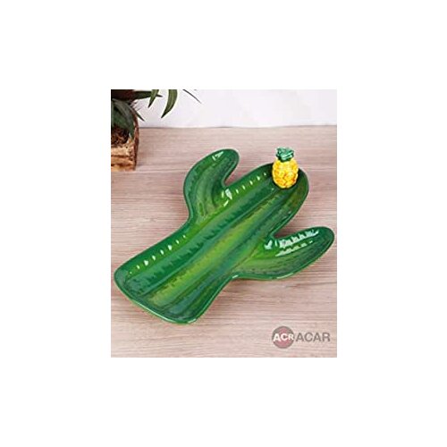 Acar Cactus Service Plate-Cactus Ananas Embossed 25 cm Plate