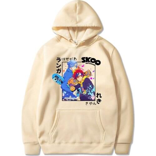 Kawaii SK8 Infinity Hoodie Men Women Infinity Skateboard Print Long Sleeve Sweater Anime Clothing Warm Tracksuit