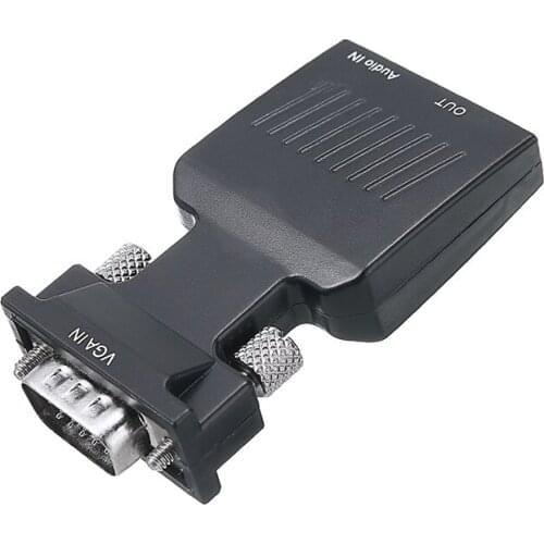 VGA To HDMI Adapter Full HD 1080P Audio Video Converter With Audio Adapter Cables Laptop PC To TV HDTV AV