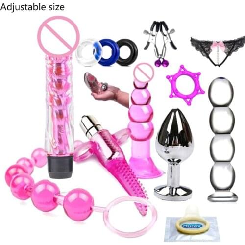 Adult Sex Product Kit BDSM Slave Bandage Flirt GamesDildo Vibrator & Plugs A6HF