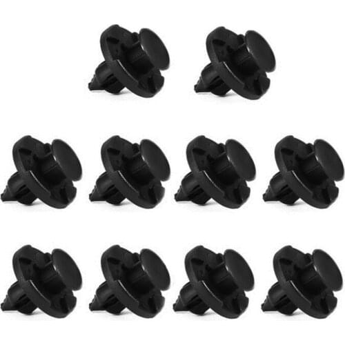50PCS 8mm Hole Black Plastic Push Rivet Door Trim Car Trunk Panel Fastener Clip For Honda Car Styling