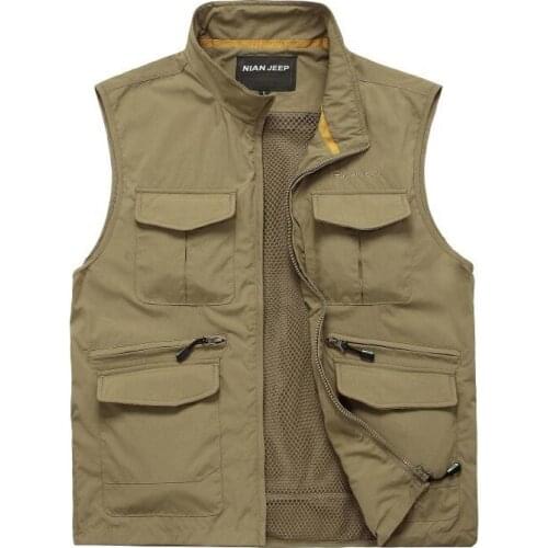 2019 New Fashion Men Casual Vest High Travel Vest Tops Multi-pockets Vest Photography Waistcoat Chalecos Para Hombre