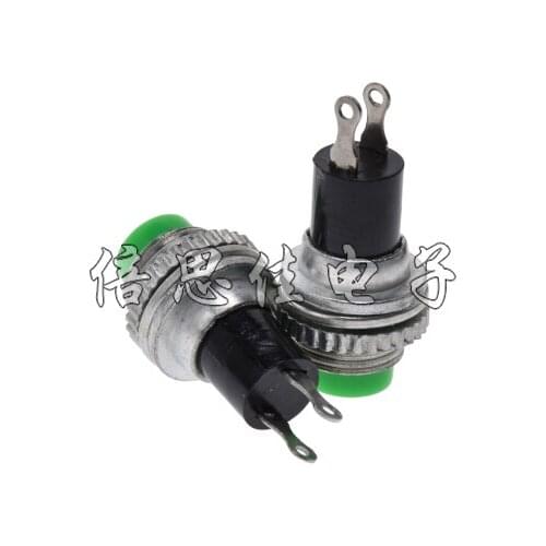 10pcs/DS314 Key switch Button switch Self reset Open hole:10MM Green