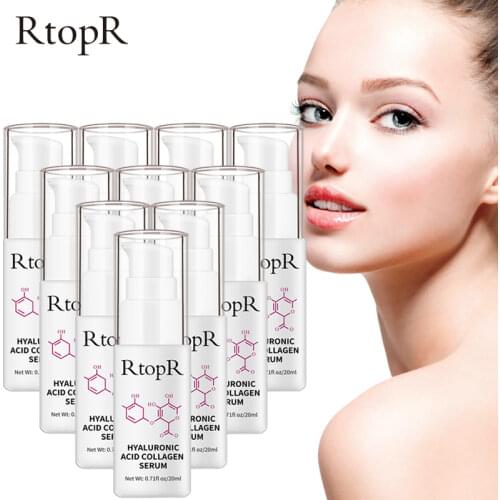 10pcs RtopR Hyaluronic Acid Collagen Serum Anti-Aging Facial Treatment Whitening Skin Increases Skin Vitality And Elasticity