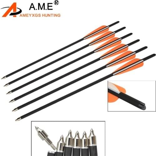 16" Arrows Archery Carbon Arrow With Replacement Broadhead For Shooting Practice Target Accessories Broadhead Arrow