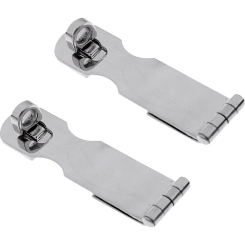 2 Pieces Heavy Duty Cast Stainless Steel Safety Swivel Lock Hasp Latch 9.2cm